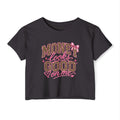 Money Looks Good On Me Crop Top | Leopard Print Pink Script