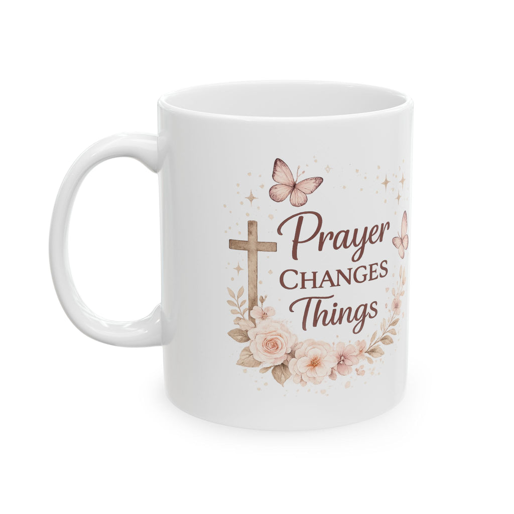 Prayer Changes Things Mug | Christian Coffee Mug | Faith Based Gift for Women | Bible Verse Mug | Christian Gift | Pray First Worry Less