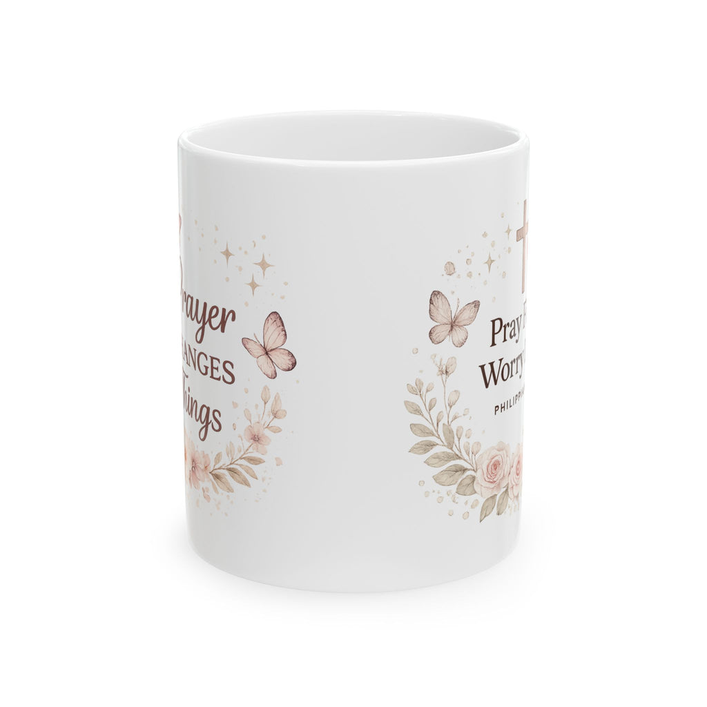 Prayer Changes Things Mug | Christian Coffee Mug | Faith Based Gift for Women | Bible Verse Mug | Christian Gift | Pray First Worry Less