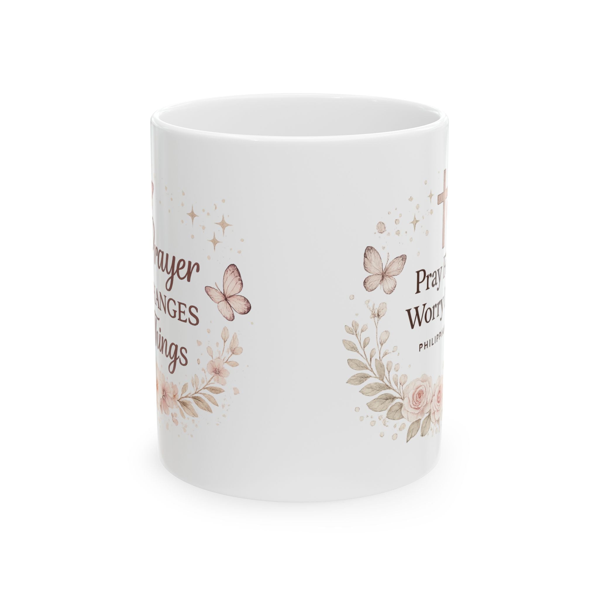 Prayer Changes Things Mug | Christian Coffee Mug | Faith Based Gift for Women | Bible Verse Mug | Christian Gift | Pray First Worry Less