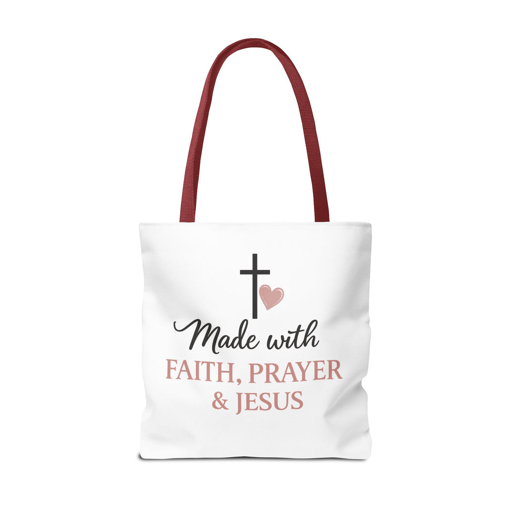 Christian Tote Bag for Women | Jesus Is My Main Ingredient | Faith Based Tote | Bible Study Bag | Church Bag | Philippians 4:13 Gift